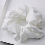 Sweet Dreams Satin Scrunchie in White